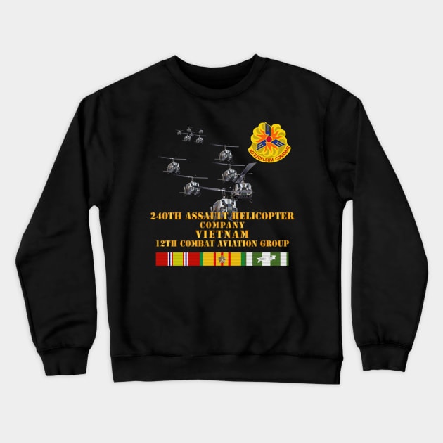 240th Assault Helicopter Co w 12th CAB w VN SVC Crewneck Sweatshirt by twix123844